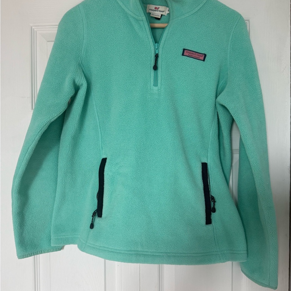 Vineyard Vines Mint Green Fleece Pullover